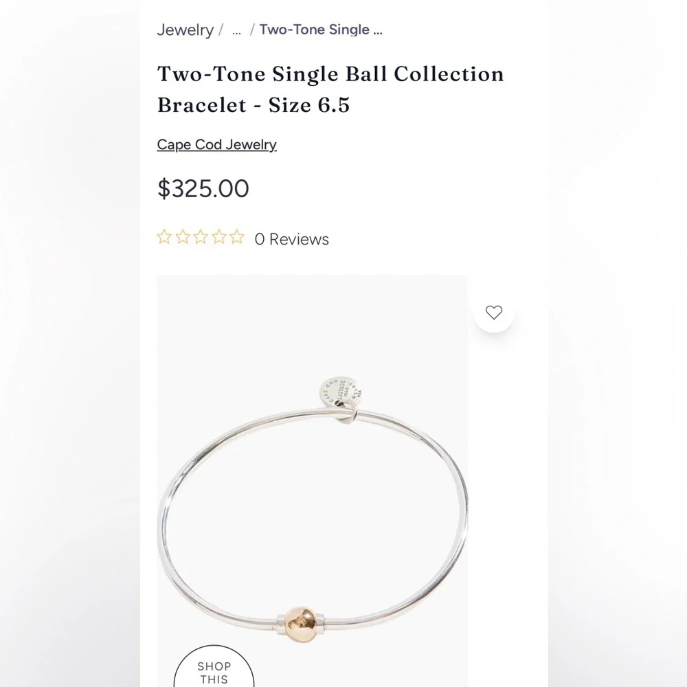 Lestage Cape Cod Two-Tone Bracelet 6.5 - Picture 5 of 6